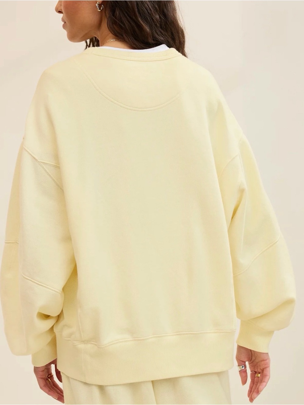 Aerie Go To Sweatshirt, Cozy Yellow, size Medium - Picture 2 of 5